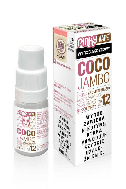 Akcyzowy Liquid Pinky Vape 10ml Coco Jambo 12mg