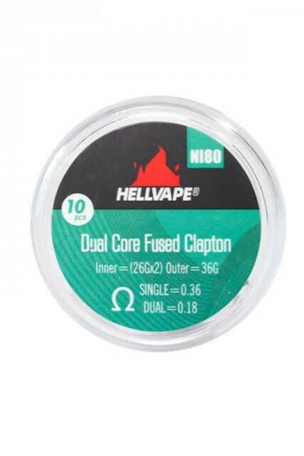 Grzałka Hellvape NI80 Dual Core Fused Clapton op 10 szt