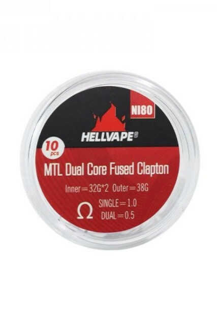 Grzałka Hellvape NI80 MTL Dual Core Fused Clapton op 10 szt