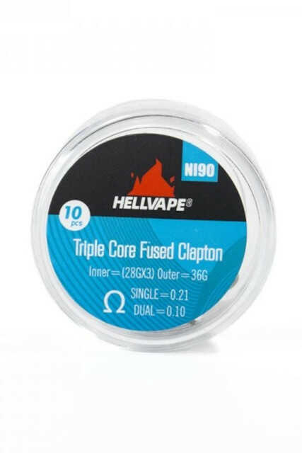 Grzałka Hellvape NI90 Triple Core Fused Clapton op 10 szt