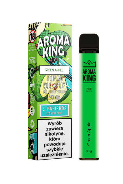 Jednorazowy E-Papieros Aroma King Green Apple 20mg