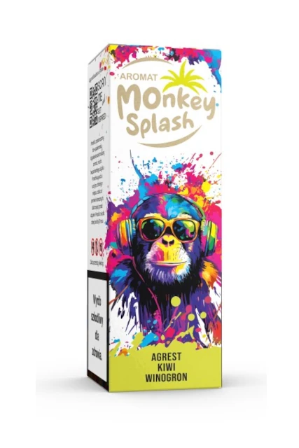 Longfill Monkey Splash 8ml Agrest Kiwi Winogron
