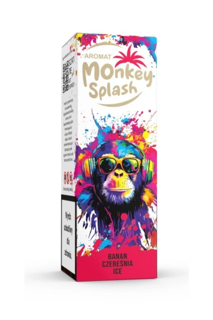 Longfill Monkey Splash 8ml Banan Czereśnia Ice