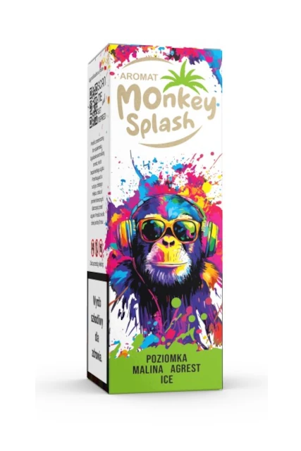 Longfill Monkey Splash 8ml Poziomka Malina Agrest Ice