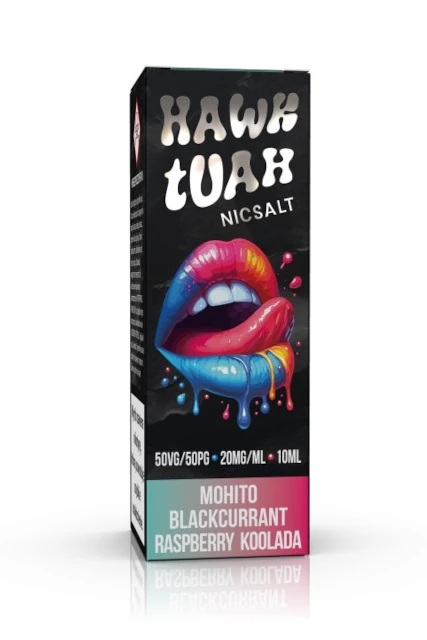 Liquid Hawk Tuah Salt Mohito Blackcurrant Raspberry Koolada 10ml 20mg
